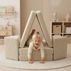 Bellabino 'Nile' Spielsofa, 4-tlg, Cord, beige, faltbare Kindercouch, abnehmbarer & waschbarer Bezug, Kindersofa aus Schaumstoff Bild 2
