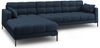 Micadoni Ecksofa Mamaia 5-Sitzer Links Strukturierter Stoff Neve Blau schwarze Beine Bild 3