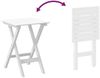 vidaXL Schaukelstuhl mit Klapptisch Weiß Massivholz Pappel 3281257 Bild 5