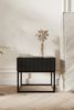 Selsey 'Veldio' Nachttisch mit Schublade, schwarz mit Metallgestell, ca. 44 x 50 x 36 cm Bild 2