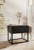 Selsey 'Veldio' Nachttisch mit Schublade, schwarz mit Metallgestell, ca. 44 x 50 x 36 cm Bild 3