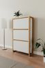 Schuhkipper >Denver< in weiß / Dekor Artisan Oak - 70x125x25cm (BxHxT) Bild 3