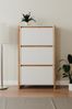 Schuhkipper >Denver< in weiß / Dekor Artisan Oak - 70x125x25cm (BxHxT) Bild 2
