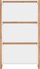 Schuhkipper >Denver< in weiß / Dekor Artisan Oak - 70x125x25cm (BxHxT) Bild 4