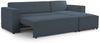 Ecksofa Schlafsofa inkl. Sessel WALDO Stoff Brooklyn Meeresblau Ottomane Rechts Bild 4