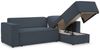 Ecksofa Schlafsofa inkl. Sessel WALDO Stoff Brooklyn Meeresblau Ottomane Rechts Bild 3