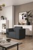 Ecksofa Schlafsofa inkl. Sessel WALDO Stoff Brooklyn Meeresblau Ottomane Rechts Bild 5