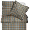 Dormabell Flanell Bettwäsche 11475 kariert natur, blau braun 135x200 Bild 2