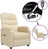 vidaXL Elektrischer Massagesessel Creme Stoff [3073703] Bild 2