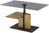 Couchtisch >DELMAS< Höhenverstellbar, Rollen, Eiche / schwarz - 105x45/63x65 (BxHxT) Bild 3