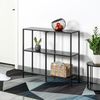 HDANI Konsolentisch Metall 3 Ablageflächen Schwarz 80×25×75cm Bild 3