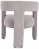 Esszimmerstuhl Allebaras mit Armlehne, gepolsterter Stoffbezug, modernes Design, grau, Holzgestell Bild 3