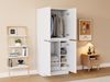 Bett 70x40x170 cm mit Stauraum – weißer Kleiderschrank im minimalistischen Design Bild 3