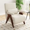 Merax 3-in-1-Umbausessel mit Schlaffunktion, umbaubares Schlafsofa, gepolsterter Klappsessel, Polstersitz, Loungesessel, Einzelbett, Beige+braun Bild 5