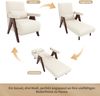 Merax 3-in-1-Umbausessel mit Schlaffunktion, umbaubares Schlafsofa, gepolsterter Klappsessel, Polstersitz, Loungesessel, Einzelbett, Beige+braun Bild 3
