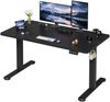 Devoko Hohenverstellbarer Schreibtisch Holzwerkstoff und Metall Schwarz 130 x 60 x 73-118 cm Bild 2
