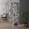 vidaXL Bücherregal Grau Sonoma 45x24x160 cm Holzwerkstoff 826376 Bild 3