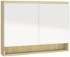 vidaXL Spiegelschrank fürs Bad 80x15x60 cm MDF Weiß und Eiche-Optik 331537 Bild 4