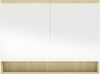 vidaXL Spiegelschrank fürs Bad 80x15x60 cm MDF Weiß und Eiche-Optik 331537 Bild 5