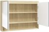 vidaXL Spiegelschrank fürs Bad 80x15x60 cm MDF Weiß und Eiche-Optik 331537 Bild 2