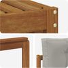 vidaXL Outdoor-Sofagarnitur mit Kissen 5 pcs Natürlich und Hellgrau 3373286 Bild 5