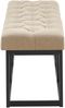 Sitzbank MEXICO - Stoff Taupe 100x38x46 cm | Sitzbank Flur Sitzhocker Esszimmerbank Polsterbank Schlafzimmerbank Bild 3