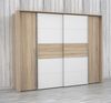 FORTE 'Narago' Kleiderschrank, Holz Sonoma Eiche Sägerau / Weiß, 210,5 x 61,2 x 270,3 cm Bild 2