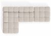 Kaiser Möbel Ecksofa modular mit Hocker, Sofa L-Form, Bouclé-Stoff Abriamo, Selia, Ecksofa mit Hocker, Modernes Design,Weiche, abgerundete Form,Hoher Sitzkomfort Bild 4