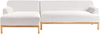 beliani 'SOSJO' Ecksofa, Bouclé cremeweiß, Linksseitig, 251 x 132 x 74 cm Bild 4
