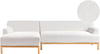 beliani 'SOSJO' Ecksofa, Bouclé cremeweiß, Linksseitig, 251 x 132 x 74 cm Bild 2