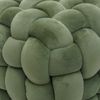 Hocker HWC-Q48, Sitzhocker Ottomane Polsterhocker Knoten-Pouf, Samt (220g/m²) 39cm ~ grün Bild 4