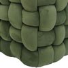 Hocker HWC-Q48, Sitzhocker Ottomane Polsterhocker Knoten-Pouf, Samt (220g/m²) 39cm ~ grün Bild 5