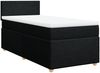 vidaXL Boxspringbett mit Matratze Schwarz 100x200 cm Stoff 3288886 Bild 3