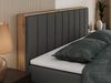 Boxspringbett BELLISSIMO KING, Doppelbett mit Multipocket-Matratze, Polsterbett mit Kopfstütze - 160 x 200 cm - Dunkelgrau Kunstleder - H3 Bild 3