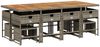 vidaXL 13-tlg. Garten-Essgruppe mit Kissen Grau Poly Rattan 3211346 Bild 3