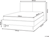 Bett mit Lattenrost IZERNORE 140 x 200 cm Stoff Dunkelgrau Bild 2
