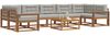 vidaXL Outdoor-Sofagarnitur mit Kissen 8 pcs Natürlich und Hellgrau 3367339 Bild 3