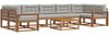 vidaXL Outdoor-Sofagarnitur mit Kissen 8 pcs Natürlich und Hellgrau 3367339 Bild 2