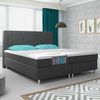 Boxspringbett Boston Plus 180x200 Webstoff Anthrazit mit Topper-Optik Bild 4