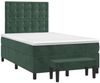 vidaXL Boxspringbett mit Matratze Dunkelgrün 120x200 cm Samt 3138076 Bild 3