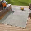 In- & Outdoor Teppich Raute grau/creme - 80x200x0,8cm Bild 3
