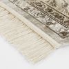 Orientalischer Samt-Teppich Fransen Oriental Vintage Medallion Creme - 160x230x0,5cm Bild 4