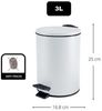 Treteimer Adelar - Weiß matt 3 Liter Bild 3