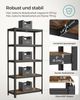Songmics Schwerlastregale mit 5 Ablagen, Stahl / MDF, Schwarz / Vintagebraun, 180 x 40 x 90 cm Bild 4