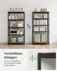 Songmics Schwerlastregale mit 5 Ablagen, Stahl / MDF, Schwarz / Vintagebraun, 180 x 40 x 90 cm Bild 3
