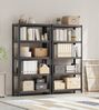 Songmics Schwerlastregale mit 5 Ablagen, Stahl / MDF, Schwarz / Vintagebraun, 180 x 40 x 90 cm Bild 2