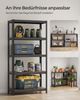 Songmics Schwerlastregale mit 5 Ablagen, Stahl / MDF, Schwarz / Vintagebraun, 180 x 40 x 90 cm Bild 5