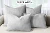 Amilian Dekokissen - Kissen Set 4er - Sofakissen mit Füllung 2x 50x50 + 2x 35x45cm, (4 Stück) Kuschelkissen - Zierkissen mit Kissenfüllung - Couchkissen Bild 2