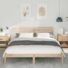 vidaXL Bettrahmen mit Kopfteil Braun 160 x 220 cm Massives Kiefernholz 872335 Bild 3