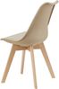 en.casa 2x Esszimmerstuhl 'Milano', beige, Kunststoff, Holzgestell, Designstuhl-Set Bild 4